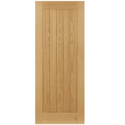 Deanta Ely Internal Fire Door with 1 Panel - Unfinished Oak