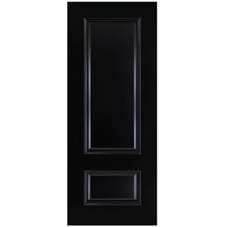 Deanta Sandringham Internal Fire Door with 2 Panel - Prefinished Black