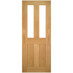 Joseph Miles Eldora Internal Door with 2 Panel and 2 Clear Glazed Light - Unfinished Oak