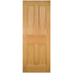 Joseph Miles Quinton Internal Fire Door with 4 Panel - Unfinished Oak