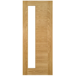 Joseph Miles Toledo Internal Door with Clear Sidelight Glazed Light - Prefinished Oak