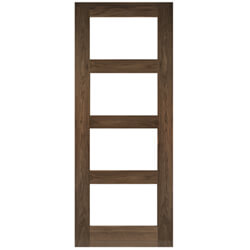 Joseph Miles Caverly Internal Fire Door with 4 Clear Glazed Light - Prefinished Walnut