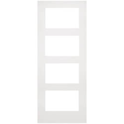Joseph Miles Caverly Internal Door with 4 Clear Glazed Light - White Primed