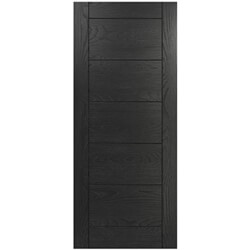 Joseph Miles Toledo Internal Door with 7 Panel - Painted Brushed Black Oak