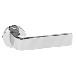 Atlantic Forme Monza Lever Door Handle on Minimal Round Rose - Polished Chrome