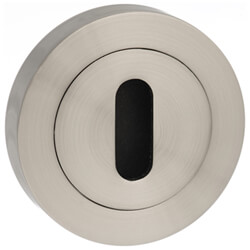 Atlantic Millhouse Key Escutcheons on Round Rose in Brass - 51mm Dia