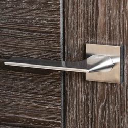 Atlantic Oro Unica Designer Lever Door Handle on Square Rose - 135mm L
