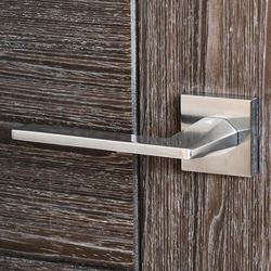 Atlantic Oro Sienna Designer Lever Door Handle on Square Rose - 138mm L
