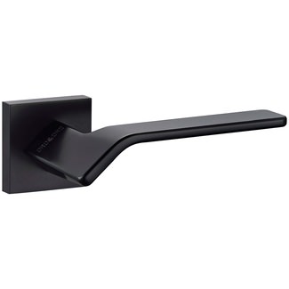 Atlantic Oro Frana Square Rose Designer Lever Door Handle Matt Black