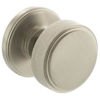 Atlantic Millhouse Brass Harrison Solid Brass Knurled Mortice Knob On Concealed Fix Rose