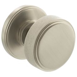 Atlantic Millhouse Harrison Brass Knurled Mortice Knob on Concealed Fix Rose - 60mm Dia