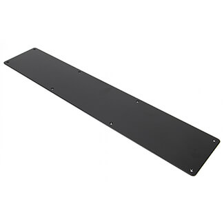 Atlantic Radius Corner Pre-Drilled Matt Black Kick Plate