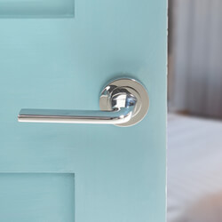 Atlantic Eco Surf Lever Door Handle on Round Rose - Aluminium - 123mm L