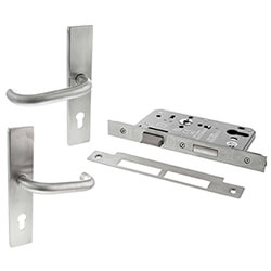 Atlantic DIN Euro Profile Escape Sashlock Double Throw with RTD lever 60mm Backset