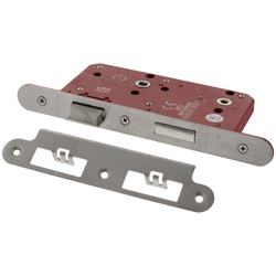 Atlantic DIN Radius Bathroom Lock Double Turn 60mm Backset