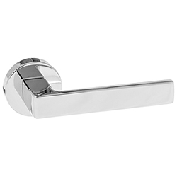 Atlantic Forme Asti Lever Door Handle on Minimal Round Rose - 129mm L