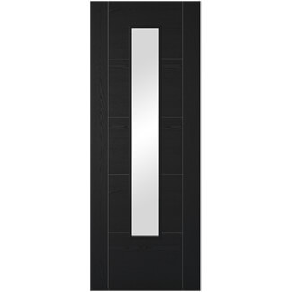 LPD Vancouver Laminate Black Ash 5-Panels 1-Light Internal Glazed Door