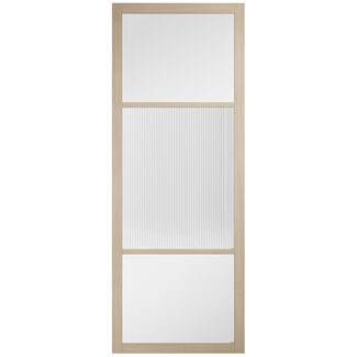 LPD Sutton Pre-Finished Blonde Oak 3-Lights Internal Reeded Glazed Door