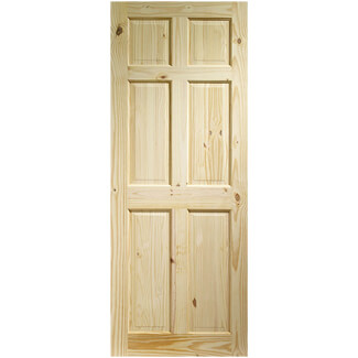 XL Joinery Colonial Un-Finished Pine 6-Panels Internal Door