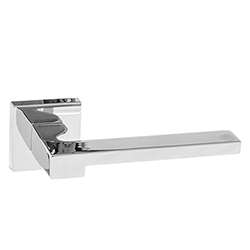 Atlantic Forme Ginevra Lever Door Handle on Minimal Square Rose - 160mm L