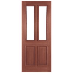 Joseph Miles Derby External Door with 2 Panel and 2 Unglazed Light - Unfinished Hardwood