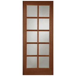 Joseph Miles Breeze External Door with 10 Unglazed Light - Unfinished Hardwood
