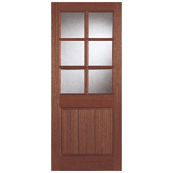 Joseph Miles Suttle External Door with 6 Unglazed Light - Unfinished Hardwood