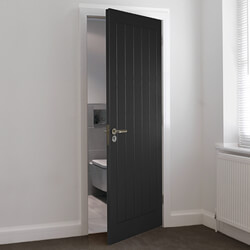 JB Kind Cottage Internal Fire Door with 5 Panel - Matt Black Painted