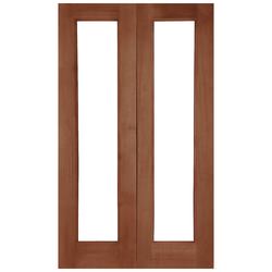 Joseph Miles Tessa Rebated External Door Pair with 2 Unglazed Light - Unfinished Hardwood