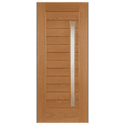 Joseph Miles Clama External Door with 1 Offset Aperture Glazed Light - Unfinished Oak