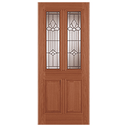 Joseph Miles Derby RM1S External Door with 2 Aperture Glazed Light - Unfinished Oak