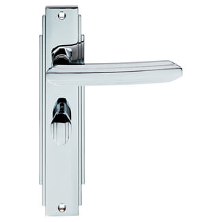 Carlisle Brass Art Deco Bathroom Lever On Backplate