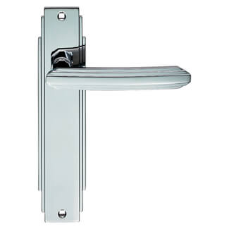Carlisle Brass Art Deco Lever Handle On Backplate