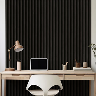 JB Kind Acoustic Wall Panel Fully-Finished Dark-Grey Laminate