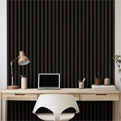 JB Kind Acoustic Wall Panel Fully Finished Dark-Grey Laminate