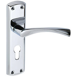 Joseph Miles Monza Euro Profile Lever On Backplate Door Handle Set