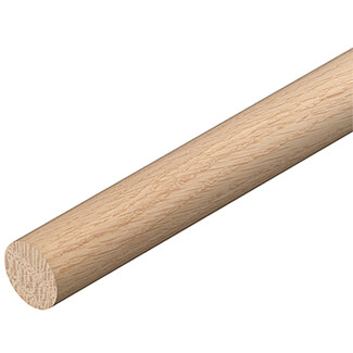 Cheshire Mouldings Oak Dowel - Bundle Of 10 - 2400mm Length