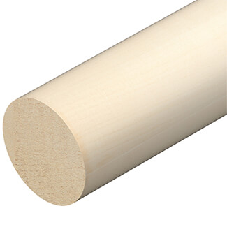 Cheshire Mouldings Light Hardwood Dowel - Bundle Of 25 - 2400mm Length