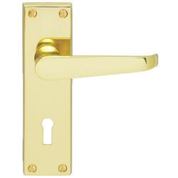 Carlisle Brass Contract Victorian Lever On Backplate with Keyhole