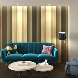 Joseph Miles Acoustic Natural Oak Wooden Slat Wall Panel 2400 x 600 x 21mm