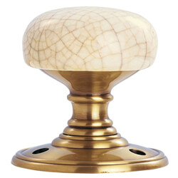 Carlisle Brass Delamain Ivory Crackle Porcelain Knob