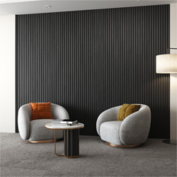 Joseph Miles Acoustic Black Oak Wooden Slat Wall Panel 2400 x 600 x 21mm