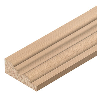 Cheshire Mouldings Oak Decorative Barrel Mould - Bundle Of 20 - 9mm x 2400mm