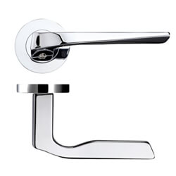 LPD Carina Polished Chrome Standard Door Handle Pack - 120 W x 50mm H