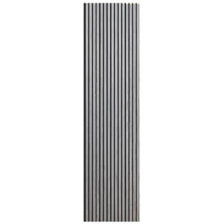 Joseph Miles Acoustic Light Grey Oak Wooden Slat Wall Panel 2400 x 600 x 21mm