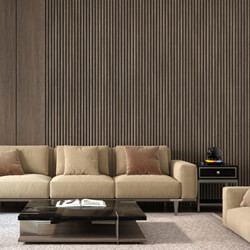 Joseph Miles Acoustic Dark Walnut Wooden Slat Wall Panel 2400 x 600 x 21mm