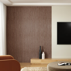 Joseph Miles Acoustic Smoke Oak Wooden Slat Wall Panel 2400 x 600 x 21mm