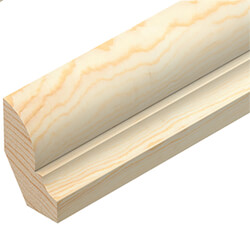 Cheshire Moulding Coving in Pine - 34 W  x 12 T x 2400mm L - Bundle of 30