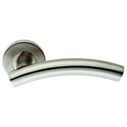 Carlisle Brass Eurospec Curved Lever Handle On Sprung Rose