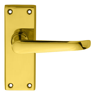 Carlisle Brass Victorian Ascot Latch Lever Door Handle On Backplate